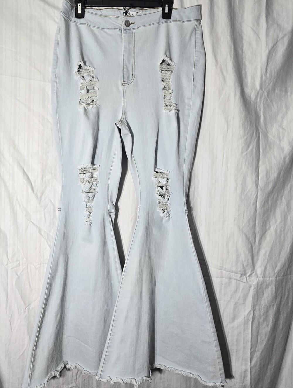 Rue+ high-rise distressed mega flare jeans Retro Style Size 18 Womens